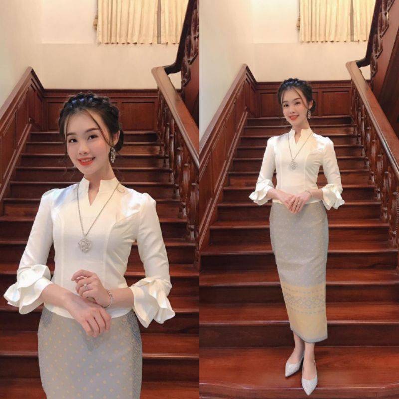 modern laos dress Laos wedding