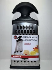 SLIM GRATER Norpro Stainless Steel Grip-EZ Slim Grater with 3 surfaces- New!