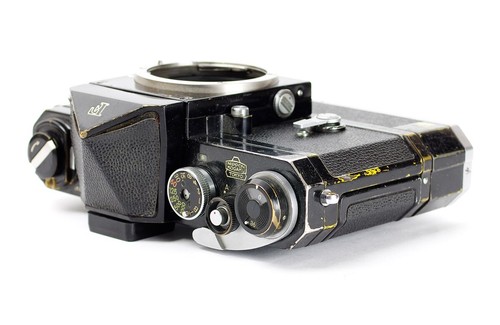 Nippon Kogaku Nikon F Black Paint Eye level Finder SLR + F-36 Motor No.6511462 - Picture 10 of 15