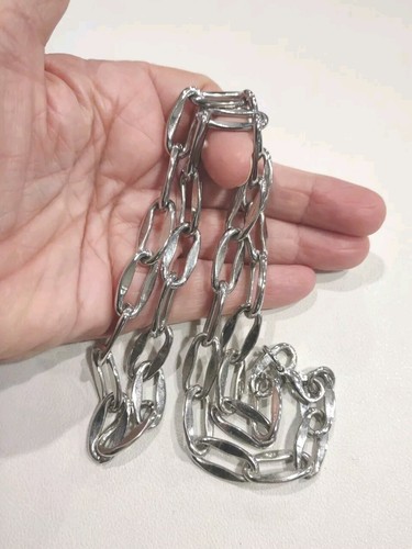 Vintage Silver Tone Chain Necklace 24", P20 - Picture 3 of 5