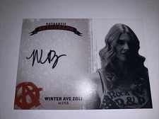 Sons Of Anarchy Authentic Autograph Card Of Winter Ave Zoli As Lyla.  WZ