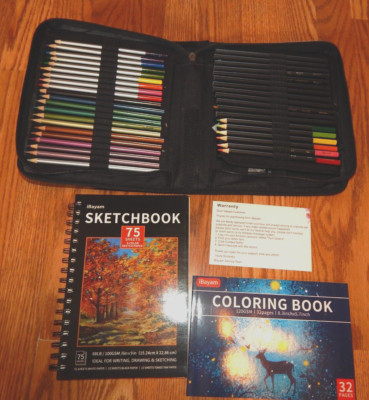 NEW! iBayam Deluxe Art Set, 78-Pack Artist Gift Box, Arts and Crafts Drawing