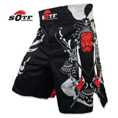 Artibus Barred Fight Shorts - For BJJ, MMA, Grappling, Wrestling & Muay Thai, No-Gi Jiu Jitsu Training Shorts