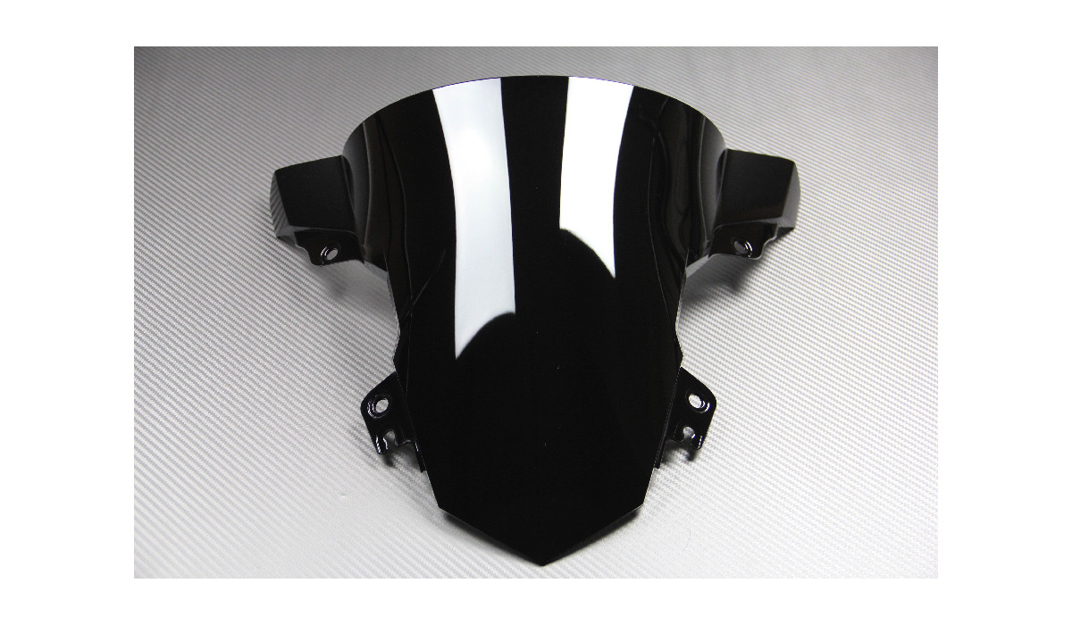 Bulle double courbure noire pour moto BMW S1000R et S1000RR de 2015 à 2018