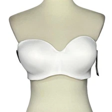Bali Bra Womens 38C White Smoothing 8-Way Multi-Way Straps Padded Adjustable NWT
