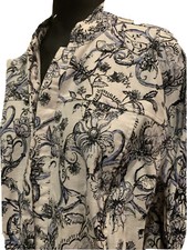 NWT Chico's Basketweave scroll print Jacket  3 