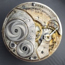 1926 Elgin 12s 7j Grade 303 Model 3 Pocket Watch Movement Parts or Repair