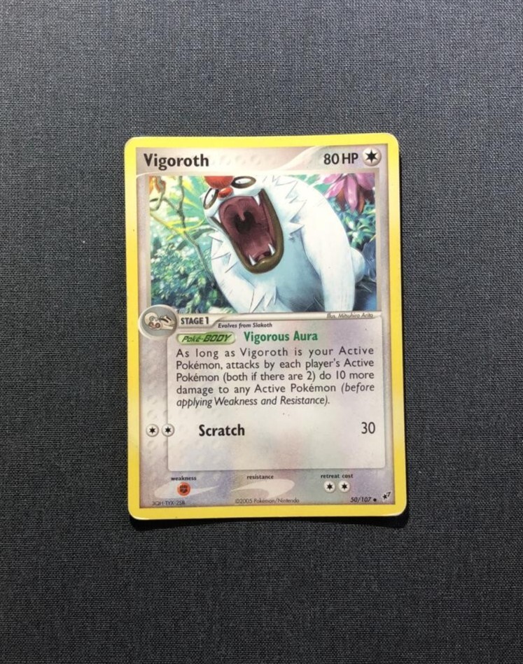 Vigoroth 50/107 Polar Bear - Pokemon - Ex Deoxys Block - EnglishCard - Angry 