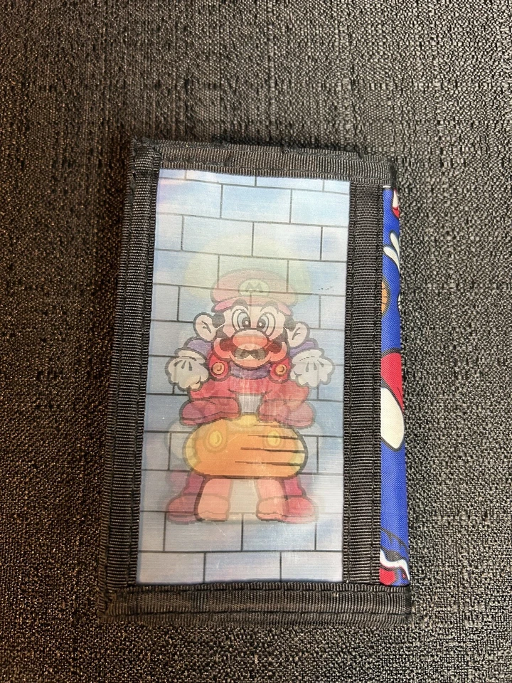 Vintage 1990 Super Mario Bros Trifold Wallet Lenticular Hologram Nintendo - Image 2 of 4