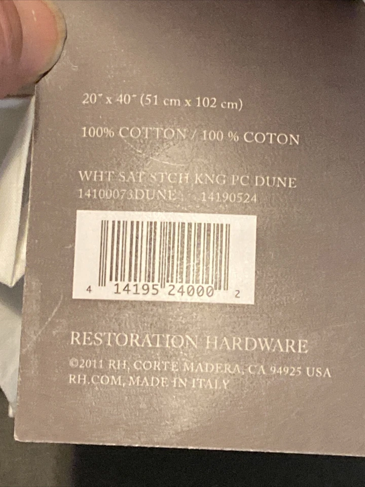 Восстановление оборудования итальянский отель атласный стежок король наволочки верблюд новый с Ярлыками - Изображение 4 из 4