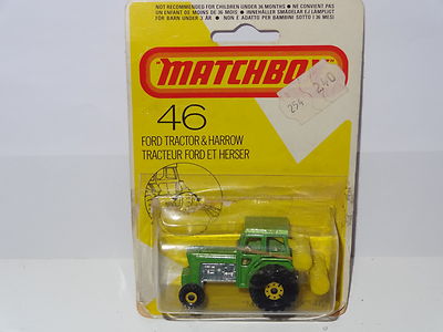 Matchbox Ford Tractor and Harrow - 46 sealed Blister