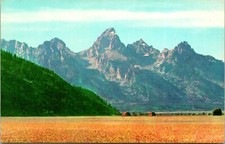 Grand Teton National Park WY Teton Range Postcard unused (13993)