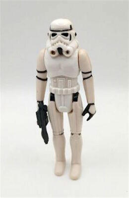 Vintage Star Wars STORMTROOPER & Weapon1977 Nice Paint Hong Kong Tight NICE!!!
