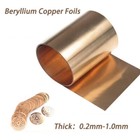 Beryllium Copper Sheets 100/200mm BeCu Foils Plate Panel Strips Thick 0.2-1.0mm