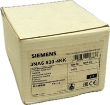 3x Siemens 3NA6 830-4KK 100A 400VAC Fuse Block