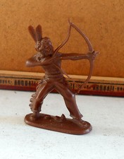 JEAN HOEFLER SOLDATINI INDIANO CON ARCO MARRONE SCALA 1/32 PLASTICA