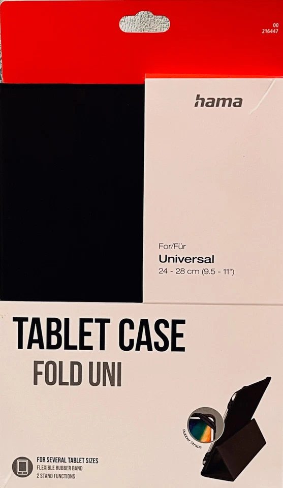 Hama Tablet-Case "Fold Uni" für Tablets 24 – 28 cm (9,5 – 11"), Schwarz NEU+OVP
