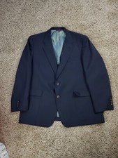 Vintage Hart Schaffner Marx Jack Nicklaus Blazer Jacket 45R Mens Blue USA Made