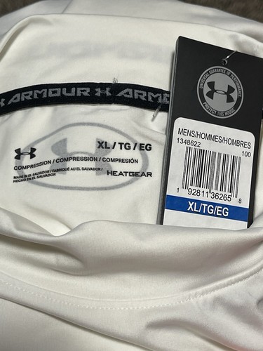 NWT Under Armour FTBL NFL Football White Neon Sleeveless Tank Mens XL - Picture 3 of 3