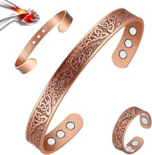 99.99 Magnetic Copper Bracelet tree of life Jewelry Terapia magn tica Bangle