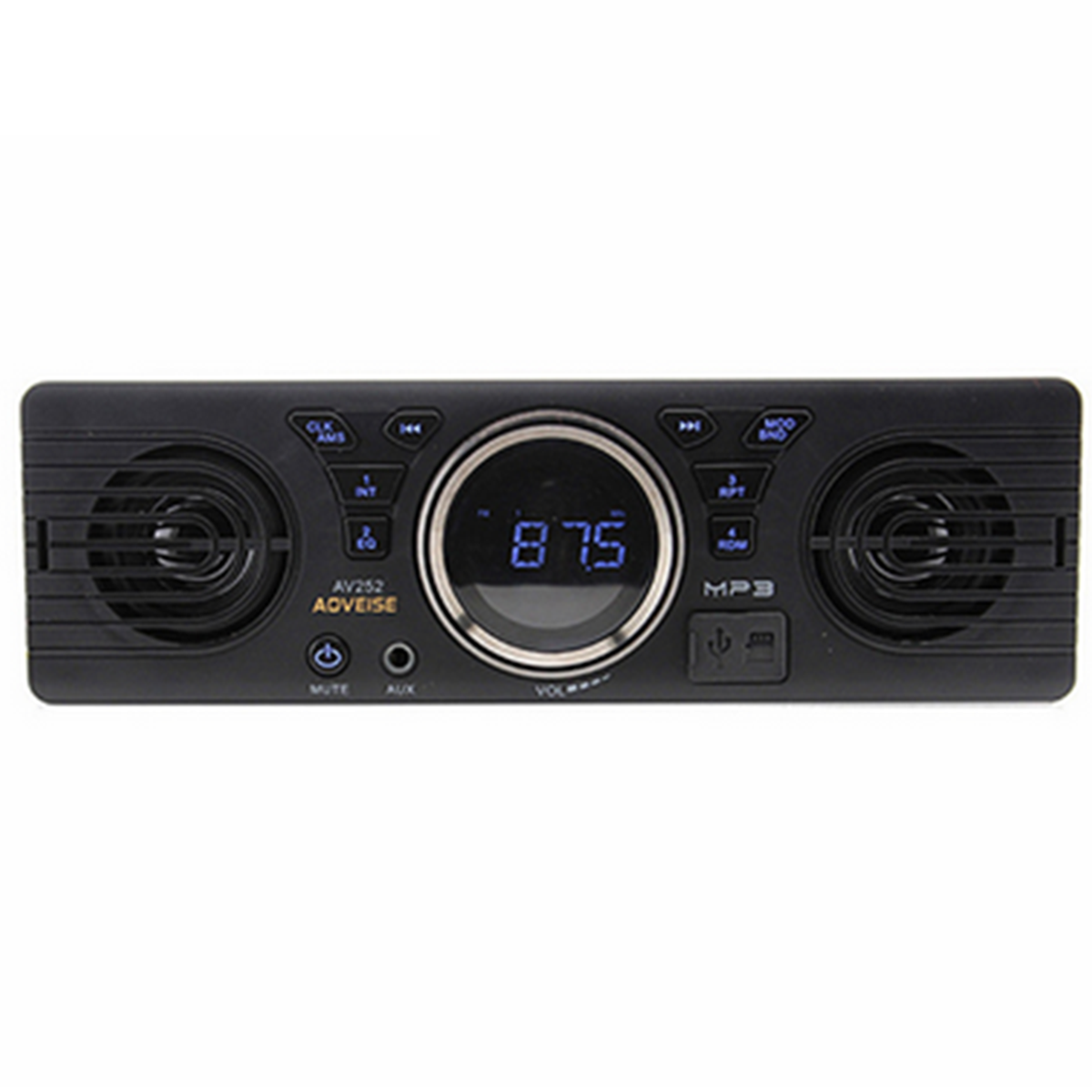 1DIN Bluetooth Car Stereo with FM Radio, MP3 Player, USB, TF, and AUX Input