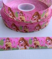 3 yards 7/8" Grosgrain Ribbon Beauty And The Beast /Princess Belle DIY Hair Bow