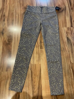 NWT | Holy Moly!! Gray Gold Star Designs Jeggings Size Small (A3)