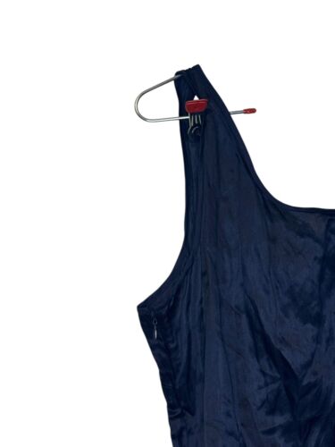 J.Crew Women Tank Top Metallic Silk Blend Sleeveless Scoop Neck Navy Blue 14 - Picture 7 of 9