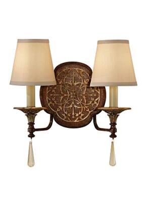 Feiss WB1530BRB/OBZ Bronze Marcella 2-Light Crystal Wall Sconce - 120W