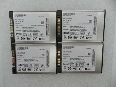 Intel 160GB SSDSA1M160G2GN 1.8'' Micro SATA 3.0Gb/s SSD (Lot of 4)