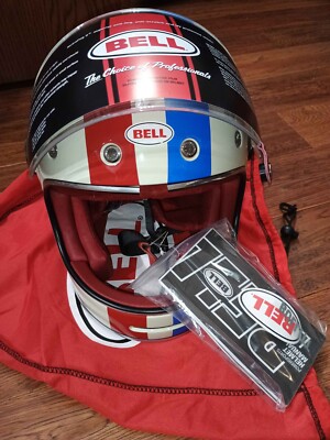 Bell Bullitt Command Helmet (Gloss Vintage White/Red/Blue) New