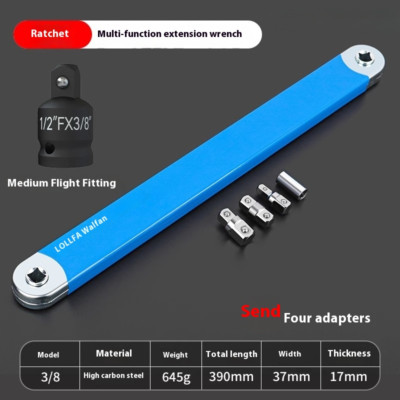 Multi-function Extension Wrench Ratchet Wrench Tool Universal Extension Rod