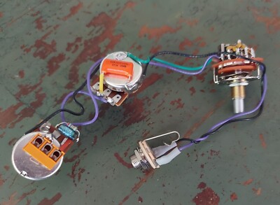 One Pickup Guitar Solderless Wiring Harness Vol,Tone, 6/w Varitone KellingSound 
