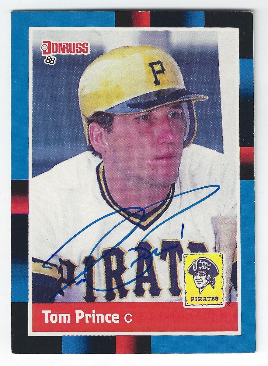 TOM PRINCE PITTSBURGH PIRATES SIGNED BASEBALL CARD DODGERS TWINS