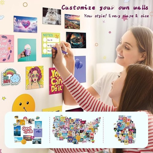 1300+Pcs Wall Collage Kit for Teen Girls Wall Decor for Bedroom Aesthetic DΓ©cor - Picture 3 of 3