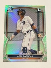 2023 Bowman Baseball Lunar Glow Refractor #113 - Abel Bastidas - Detroit Tigers