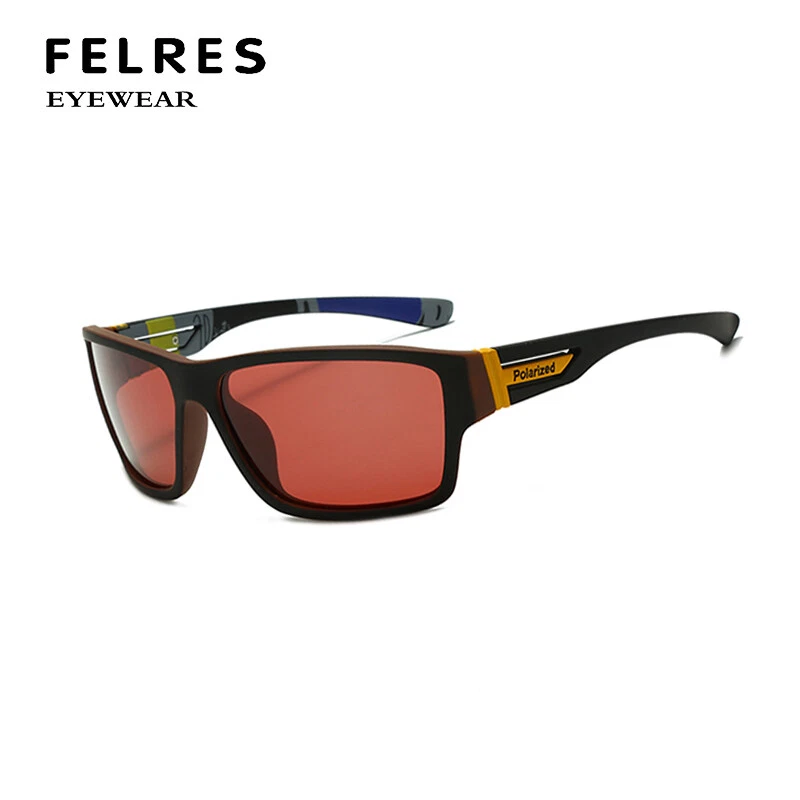 Hombres Mujeres Deportes al aire libre Lente roja polarizada Pesca Gafas de sol Gafas de montar Foto 2 de 4