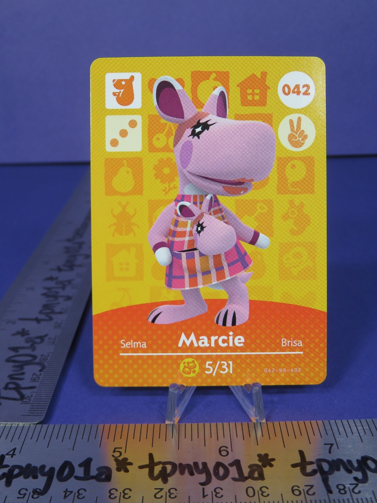 Authentic US Pack Fresh Marcie #042 Animal Crossing Series 1 Amiibo Card eSE