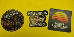 3 NEW MAST LANDING BREWING COMPANY BEER STICKERS FREEPORT WESTBROOK MAINE