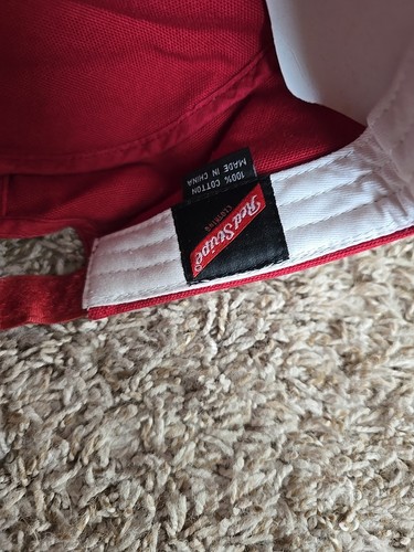 Mütze Kappe rot gestreift Lager Bier gebraut in Jamaika Vintage verstellbare Passform - Bild 5 von 6