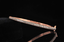 Levian 14K Strawberry Rose Gold 1.00ct Chocolate Diamond Bangle Bracelet