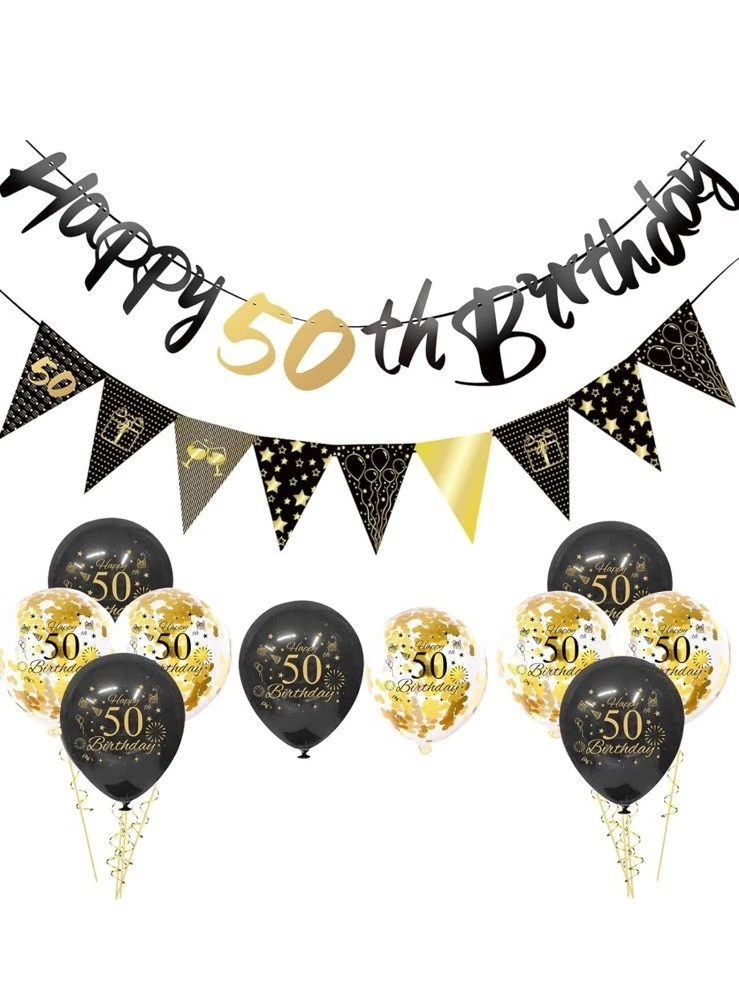 Amscan Striscione Happy Birthday Rosa - 2,13 M X 17 Cm, Decorazione Per Feste Di Compleanno - 2