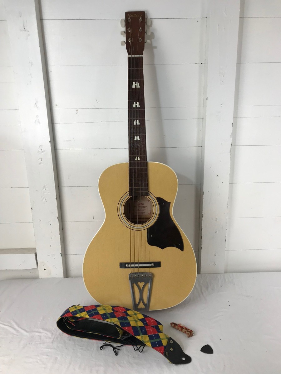 おだんご✩Harmony Stellaパーラーギター1970年代製 1970s Harmony Stella Acoustic Guitar w/ Case, Strap, Capo & Pick