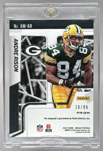 Andre Rison 2022 Panini Mosaic #AM-AR Mosaic Blue Auto /99 | eBay
