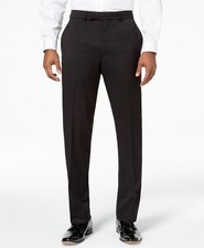 Kenneth Cole Mens Slim Fit Tuxedo Pants 35 X 32 Black 29454006-006