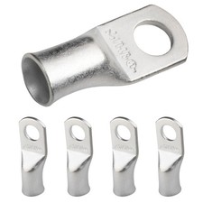 5pcs 1/0 AWG 3/8" Stud Tinned Copper Wire Lugs, Battery Lugs, Ring Terminals,...