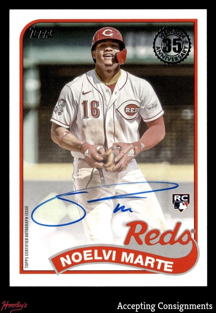 2024 Topps Update '89 Topps Autographs Noelvi Marte RC ROOKIE AUTO REDS