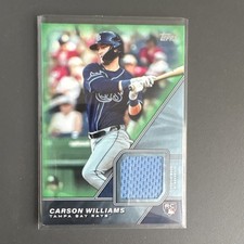 Topps 2026 Series 1 Carson Williams Rays Green Relic /99 #MLM-CAR