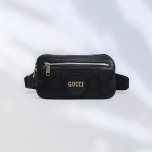 Gucci Off The Grid GG sac ceinture nylon noir taille/sac épaule occasion