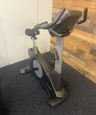 Spirit Fitness Upright Exercise Bike Cardio, Adjustable Seat, Grey/Black
